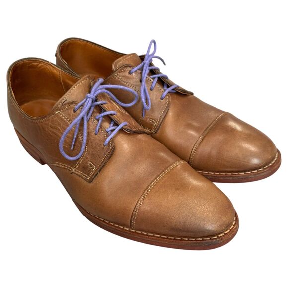 Allen Edmonds Oak Street Brown Cap Toe Oxford Dress Shoe Dainite Soles Size 11.5 - Picture 1 of 11